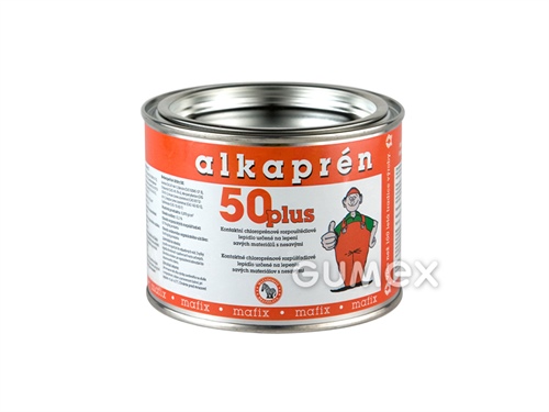 Beztoluénové lepidlo Alkaprén 50 PLUS, lepí nenasiakavé materiály s nasiakavými, 0,5l, guma/betón, guma/koža, umakart/drevo